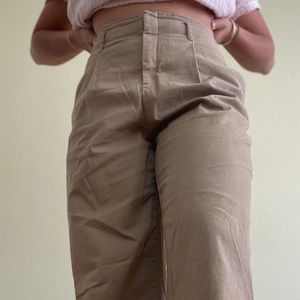 Khaki high waisted pants